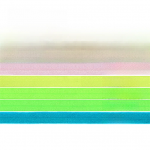 BRISTLEGRASS 50 100 Yard by Roll 5/8" 15mm Neon Shiny Fold Over Elastic FOE Spandex Band Hair Tie Headband Dress DIY Sewing Trim