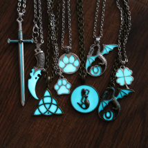 Luminous sword cross Green Arrow Cat dog Bear paw Pendants Necklaces GLOW in the DARK Long-lasting high-brightness
