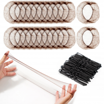 High Elastic Women Invisible Hair Nets  and U Shaped Hair Pins Mesh Hair Bun Shaper Elastic Disc Hair styling tools