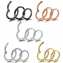 1Pc G23 Titanium Hinged Segment Nose Ring Open Small Septum Piercing Nose Earrings Women Men Ear Nose Piercing Body Jewelry