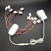 3V/12V AC/DC Adapter Power Supply with 12 Ports Power Supply Output Universal Plug for Model Lamp/Railway/Railroad/Train Layout