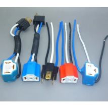 shhworldsea 1pcs H4 9003 Car Truck Female male Ceramic Headlight Extension Connector Plug Light Lamp Bulb Socket Adapter 12V 24V