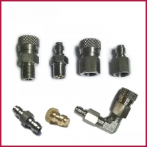 HPA  Air Quick Disconnect Male Female Adaptor 8mm Fill Nipple High Pressure 1/8NPT 1/8BSP M10*1 M8*1 Stainless Steel