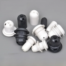 IWHD DIY Fitting E27 Lamp Bulb Holder E14 Black White 110v-220v Lighting Accessory Fitting E27 Socket Base Portalmapara