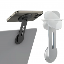 Continuity Flip iPhone Laptop Mount, Slim Magnetic Phone Holder Swivels 180° for Laptops and Monitors, Adjustable Magnetic Arm