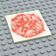 MOC Brick Printed Mark of Magic Witch Floor Tiles Parts Building Blocks CITY Gifts Toys 9pcs/lot 2X2