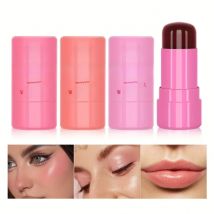 New Natural Long-lasting Blush Stick  Lip Tinted Cooling Water Jelly Tint  Jelly Blush Stick Watercolor Multi-Use Blush Makeup