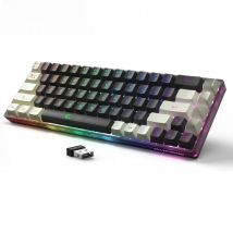GEODMAER 65% Wireless Gaming Keyboard,LED Backlit,68 Keys, Ultra-Compact, Anti-ghosting, No-Conflict Wireless Keyboard for PC