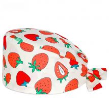 Women men strawberry printed surgical scrub cap cotton spa beauty dental lab hat nurse doctor nursing surgeon medical hats