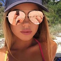 TOYEARN Vintage Oversized Pilot Sunglasses Women For Men Fashion Brand Designer Metal Frame Trending Mirror Sun Glasses UV400