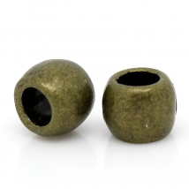 DoreenBeads Zinc Metal Alloy Spacer Beads Barrel Antique Bronze Color DIY Jewelry About 6mm x 5mm,