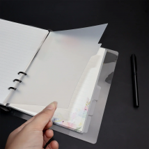Transparent Paper Index Divider A5 A6 6 Holes For Binder Planner Notebook Stationery Notebook Paper Divider Accessories