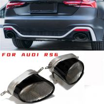 1 Set 304 Edelstahl Auspuffrohr Schwarz Schalldämpfer Für Audi A4 A5 A6 A7 RS3 RS4 RS6 RS7 Schalldämpfer spitze Endrohr Auto Auspuff
