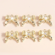 8pcs 15*17mm Cute Bowtie Bowknot Connectors Charms for Dangles Earrings DIY Pendants of Necklaces Bracelets Making Accessories