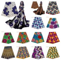 Ankara African Double Print Batik Patchwork Real Wax Fabric DIY Textile Sewing Wedding Dress Craft Tissu Polyester Material