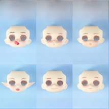 Milky White Ymy Doll Head Makeup Face Replacement Face Gsc Head Eye Boy Girl Diy Toy Accessories for Obitsu 11, 1/12bjd, P9 Body