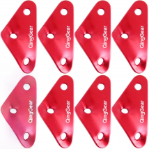 Pack of 8  Triangle Shape Aluminum Alloy Guyline Cord Adjuster Tent Wind Rope Tensioners for Camping Hiking Outdoor