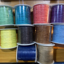 24 Color 100Yards Spool 1MM Waxed Cotton Cord Thread Cord Plastic String Strap DIY Rope Bead Necklace European Bracelet Making
