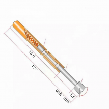 20/100PCS P75-A2 Spring Test Probe Pogo Pin P75-A 1.30mm Cup Tip Head Nickel Plated 1.02mm Thimble PCB Test Tool Pogo Pin 17.0mm