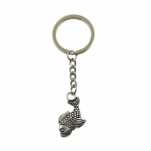 Factory Price Carp Fish Pendant Key Ring Metal Chain Bronze Silver Color Men Car Gift Souvenirs Keychain Dropshipping