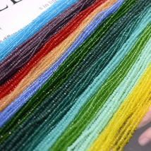 1x2mm Approx 162pcs Small Seed Beads Faceted Crystal Glass Beads Charms Spacer Beads For Jewelry Making DIY  Wholesale