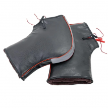 Full Finger Handlebar Motorcycle Gloves Winter Windproof Thicken Warm PU Leather Thermal Cover Riding Muffs Gloves Guantes Moto