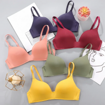 Women Seamless Bra Sexy No Wire Push Up Underwear Girls Students Breathable Thin 12 Colors Bras
