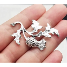 10pcs/lot--47x32x2mm Antique Silver Plated Thistle Charms Emblem Of Scotland Pendants DIY Supplies Wholesale Jewelry Accessories