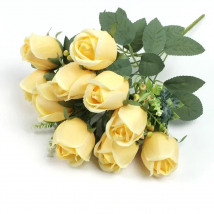 Blue Rose Artificial Beautiful Flowers Buds for Home Wedding Roses Decoration Yellow Fake Flower Bouquet Fall Decoration