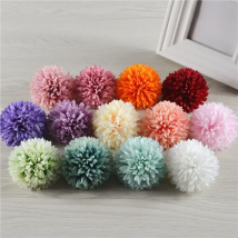 7cm 5Pcs Artificial Silk Oil Painting Ball Chrysanthemum Flower Heads For DIY Wedding Home Event Party Garland headware Decor