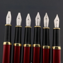 High quality classic RED GOLDEN 338 Duckbill parallel Fountain Pen Gothic art Flower metal Art Flat poetry ink pens new