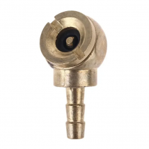Closed Ball Chuck and Clip with 1/4" Barb Connector Air Chuck Tire Tyre Inflator Gauge Fitting Tool Air Pressure Chuck