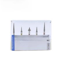 5pcs/Box Dental Diamond Burs Interproximal Enamel Grinding Polishing Drills Dentistry Lab Needle Material