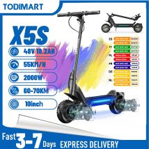 Scooter elettrici adulto TODIMART X5S Endurance 60-85 km 48V 18,2Ah, 2000W,50 km/h pieghevole, doppia assorbimento degli urti