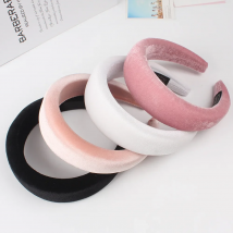 Thick Velvet Headband Hair Bands For Women Hair Accessories Plastic Padded Hairbands Retro Headwear Comfortable Head Hoop 4CM