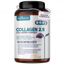 Collagene Idrolizzato Verisol® 2500 mg + Acido Ialuronico + Coenzima Q10 - Integratore Pelle, Capelli e Ossa con Biotina, Zinco e Vitamina C - 120 compresse, Nutracle