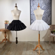 35Cm Underskirt Black Petticoat Lolita Soft Yarn Boneless Skirt Support Daily Cosplay Violence Carmen Soft Korea Japan