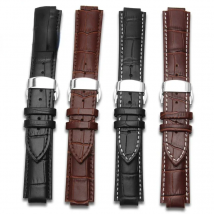 Watch Strap Men's Leather Watch Chain Raised Mouth 10 12mm Butterfly Clasp For Louis Vuitton Men's and Women's Cowhide LV Strap