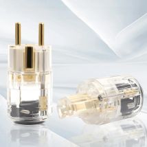 HI-End Schuko Plug EU Power Plugs for Audio Power Cable 24K Gold Plated Male Plug Female IEC C15 Connector P-029E C-029