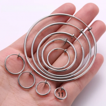 UNNAIER 1 Pair Fake Ear Piercing Stainless Steel Earrings For Men Ear Cuff Fake Earring Clip Woman Without Hole Fake Hoops