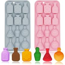 VERIDIAN 3D Apothecary Potion Bottle Silicone Molds 12 Cavity Halloween Themed Baking Mould Tray DIY Baking Tool for Chocolate