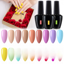 NAILCO 15ml Summer Vernis Gel Nail Polishes UV Nails Gel Nail Art Hot Color Series LED Base Top Coat All For Manicure Design Set