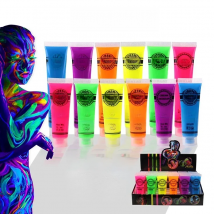 1pc Body Painting New Colorful Makeup Face Halloween Environmental Intense Neon Face Beauty Body Paint Dance Party Festival Rave