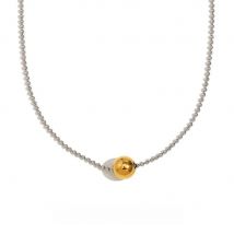 MamacitaSlay Unique 316L Stainless Steel Round Bead Chain Necklace Party Trend Waterproof Jewelry For Women's Neck Jewelry Gift