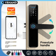 YRHAND K7 cerradura intelige biometrico nero Smart Lock Tuya App sblocco remoto Keyless wifi Lock serratura elettronica