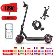 Patinete eléctrico plegable de 350W, aleación de aluminio, neumático de 8,5 ", batería de litio de 36V y 10,4 Ah con aplicación, patinete para adultos