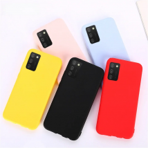 Candy Solid Color Silicone Case For Samsung Galaxy A02s SM-A025F Coque Matte Soft TPU Ultra thin Back Cover
