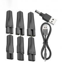LISI 8 PCS Power Cord 5V Replacement Charger USB Adapter Suitable for All Kinds Hair Clippers, Beard Trimmers, Shavers