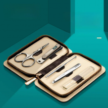 MR.GREEN Manicure Set 5 in 1 Simple and practical Kit Contrast  leather case Stainless Steel Nail Clippers Personal Care Tool