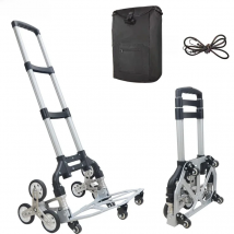 75KG All Terrain  Hand Truck with Bungee Cord Heavy Foldable Trolley for Upstairs Cargo Protable  Home Travel Shopping Cart
